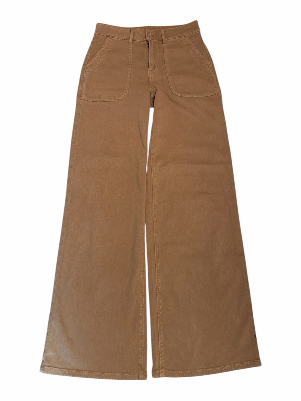 Y2K Utility American Eagle Super High Rise Baggy Wide Leg Jeans Brown 00